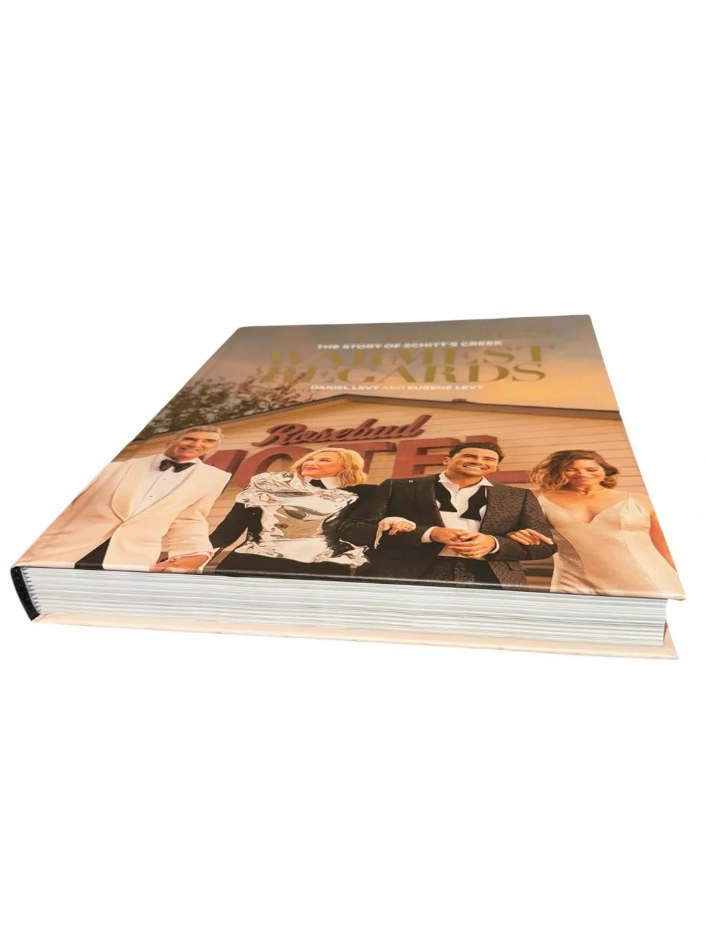 Warmest Regards: Best Wishes Schitt's Creek Hardcover Book - Gold & Peach Cover